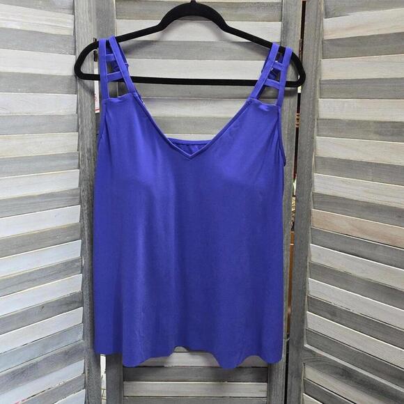 UPF 50 Cut Out Strap Tankini Top | Aqua Green | X Large - Picture 1 of 9